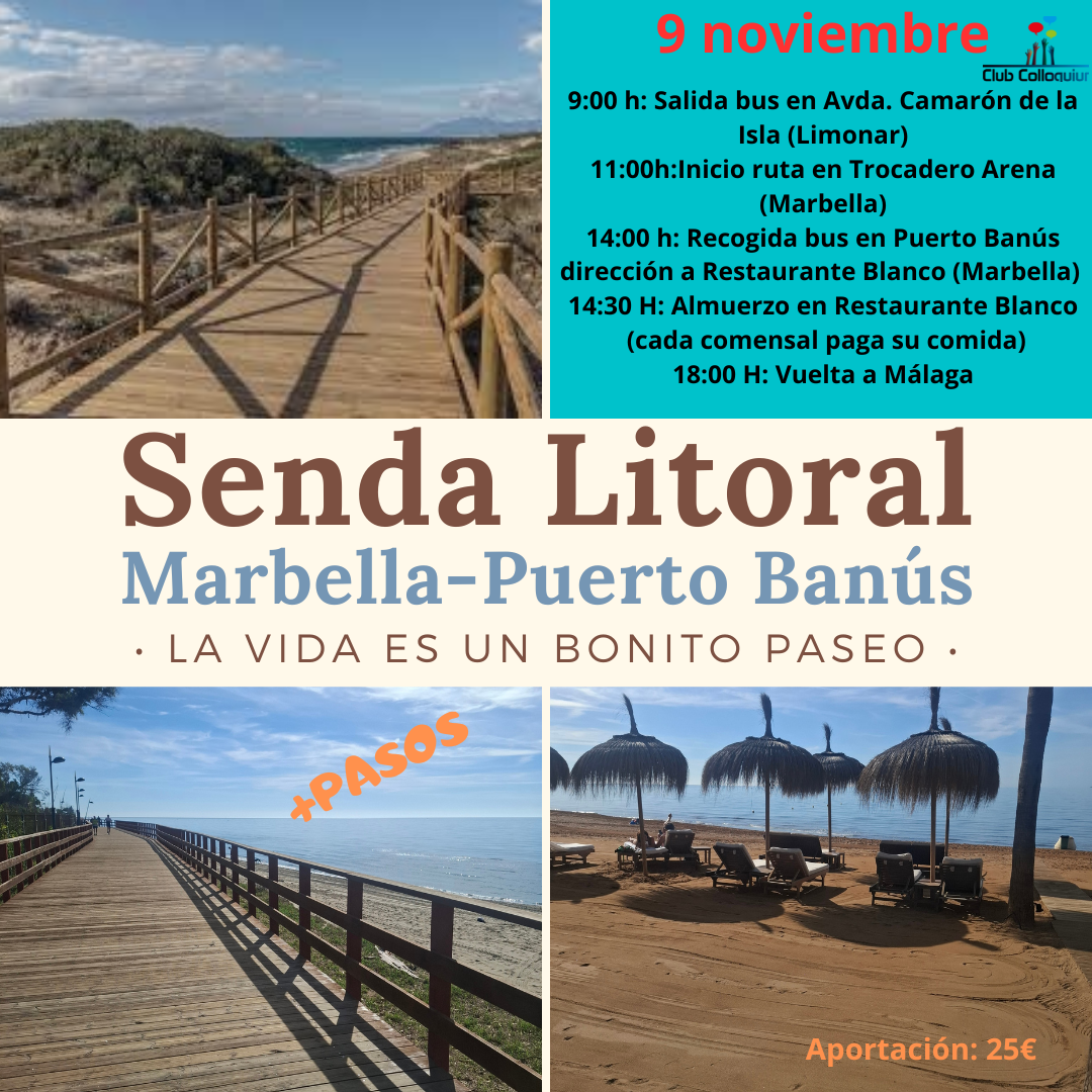 + PASOS: SENDA LITORAL (Marbella-Puerto Banús)